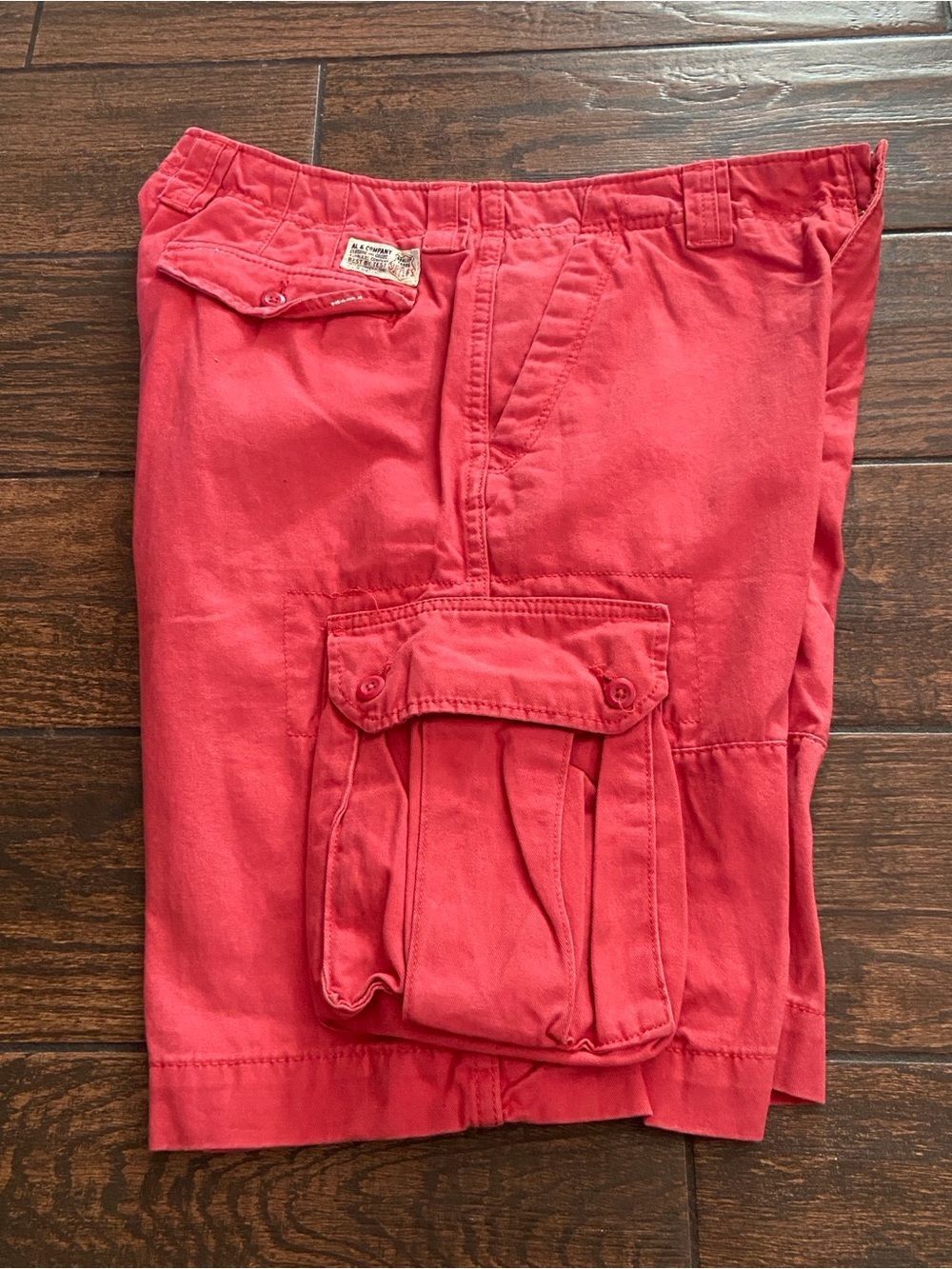 AL & Company Coral Cotton Shorts - Vibrant Coral American Living Size 33